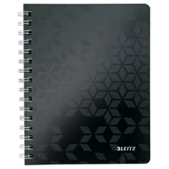 Spirálfüzet kockás LEITZ Wow A/5 80 lapos fekete