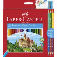 Színes ceruza FABER-CASTELL hatszögletű 24 darabos+ 3 db kétvégű színes ceruza
