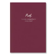 Tanári zsebkönyv TOPTIMER Prof PU műbőrborító A/5 heti 150x210 mm Málna 2026-2027