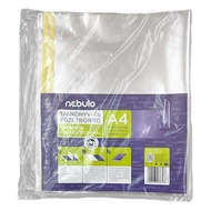 Tankönyvborító NEBULO A/4 öntapadós csíkkal víztiszta 65mic 51,5x31 cm 10 darabos