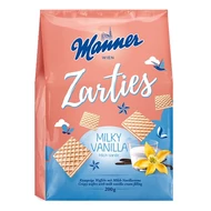 Töltött ostya MANNER Zarties tejes és vaníliás 200 g