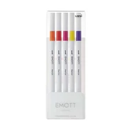 Tűfilc UNI EMOTT 5 darabos 0,4mm (narancs, cinóber, pink, citromsárga, fukszia)