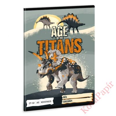 Füzet ARS UNA A/5 32 lapos kockás 27-32 Age Of The Titans
