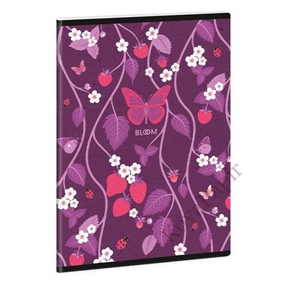 Füzet ARS UNA A/5 40 lapos extra kapcsos vonalas bloom papillon