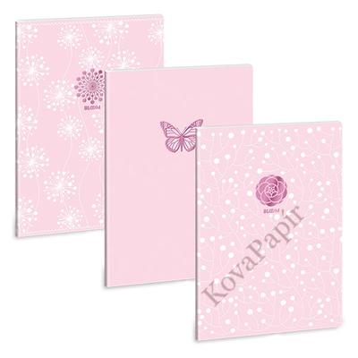 Füzet ARS UNA A/4 40 lapos Extra kapcsos kockás Soft Touch Pink Spring
