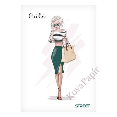 Füzet STREET Cute A/4 54 lapos vonalas