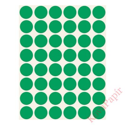 Etikett AVERY 3376 öntapadó jelölőpont zöld 18mm 1056 jelölőpont/csomag