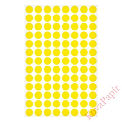 Etikett AVERY 3013 jelölőpont 8mm sárga 416 db/csomag