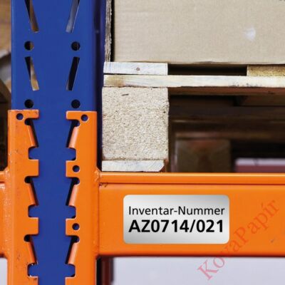 Etikett AVERY L6013-20 210x297mm laser ezüst 20 címke/doboz 20 ív/doboz