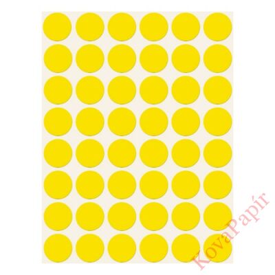 Etikett AVERY 3377 öntapadó jelölőpont sárga 18mm 1056 jelölőpont/csomag