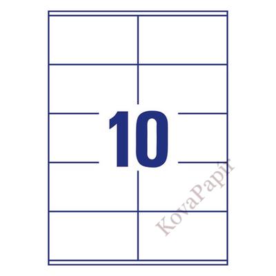 Etikett AVERY 3425 105x57mm univerzális 1000 címke/doboz 100 ív/doboz