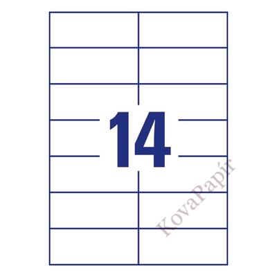 Etikett AVERY 3653 105x42,3mm univerzális 1400 címke/doboz 100 ív/doboz