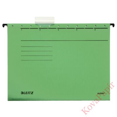 Függőmappa LEITZ Alpha Standard A/4 karton zöld 25 db/doboz