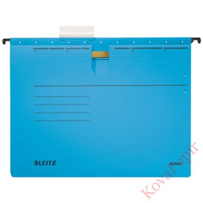 Függőmappa gyorsfűző szerkezettel LEITZ Alpha A/4 karton kék 25 db/doboz