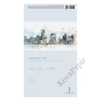 Akvarell rajztömb CREATIVE A/5 190 g 24 lapos