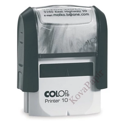 Bélyegző COLOP Printer IQ10 fekete ház fekete párna
