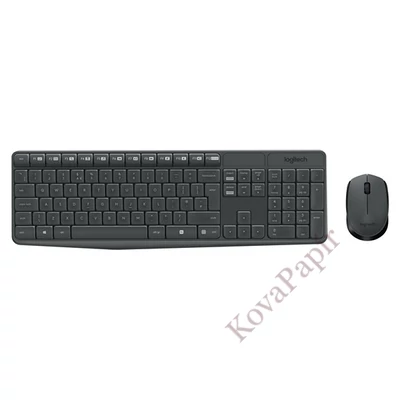Billentyűzet vezeték nélküli LOGITECH MK235 HUN 2,4 Ghz szürke