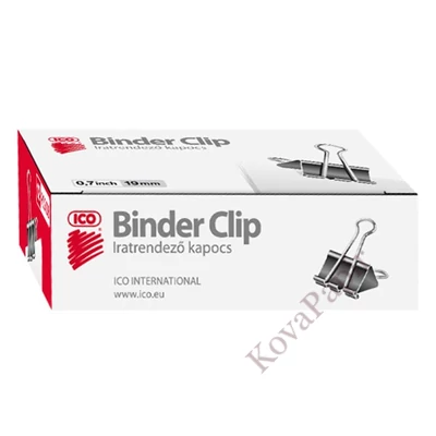 Binder csipesz ICO 19 mm 12 darabos