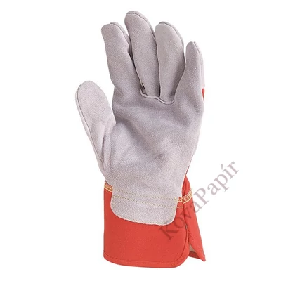 Bőrkesztyű COVERGUARD vászon piros 9-es 2 darab/pár