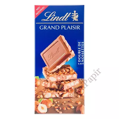 Csokoládé LINDT Grand Plaisir Double Hazelnut mogyorós 150g