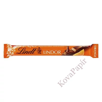 Csokoládé LINDT Lindor Milk orange stick szelet 38 g