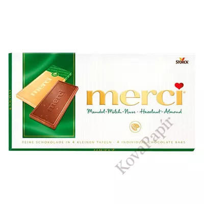 Csokoládé MERCI Mandulás-Mogyorós 100g