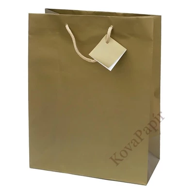 Dísztasak CREATIVE Special Simple M 18x23x10 cm egyszínű arany zsinórfüles