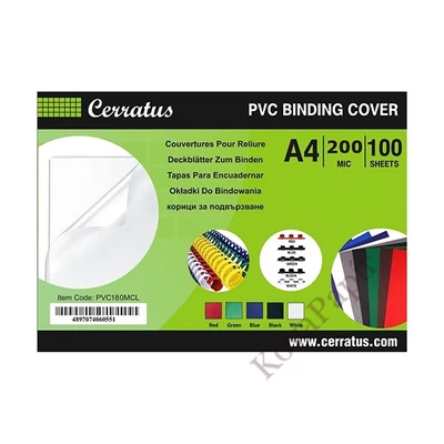 Előlap CERRATUS A/4 200 micron átlátszó zöld