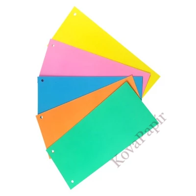 Elválasztócsík FORTUNA 105x235mm karton vegyes színekben 5x20 darabos
