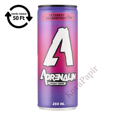 Energiaital ADRENALIN Szedermálna-sárkánygyümölcs 0,25L DRS