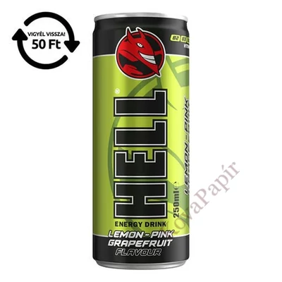 Energiaital HELL Lemon-pink-grapefruit 0,25L DRS