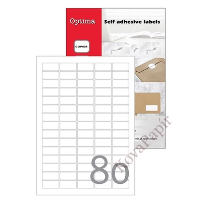 Etikett OPTIMA 32122 35,6x16,9mm 8000 címke/doboz 100 ív/doboz