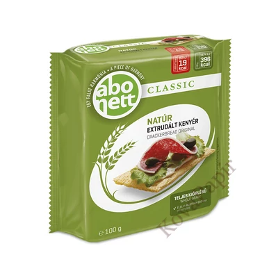 Extrudált kenyér ABONETT Classic teljes kiörlésű natúr 100 g