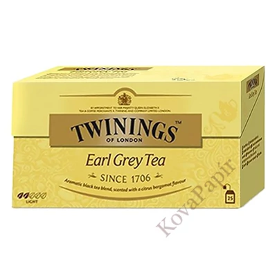 Fekete tea TWININGS Earl Grey 25x2 g