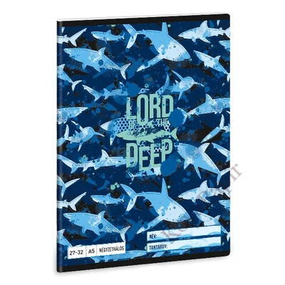 Füzet kockás ARS UNA A/5 32 lapos 27-32 Lord Of The Deep