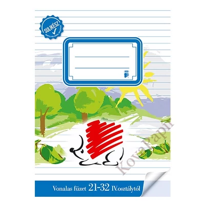 Füzet vonalas ICO Süni A/5 21-32 4-8.osztályos bekötött sulikész