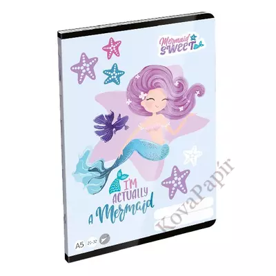 Füzet LIZZY CARD A/5 32 lapos sima 20-32 Mermaid Sweet