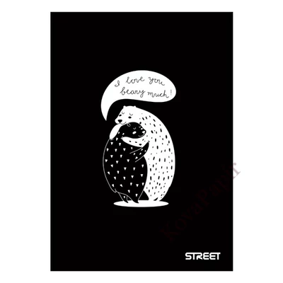 Füzet sima STREET A/5 54 lapos Black&White