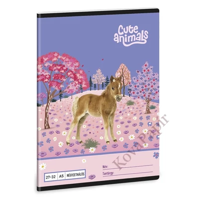 Füzet kockás ARS UNA A/5 32 lapos 27-32 Cute Animals-Horse
