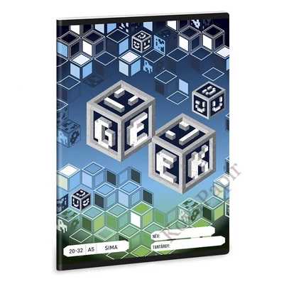 Füzet sima ARS UNA A/5 32 lapos 20-32 Geek 5539