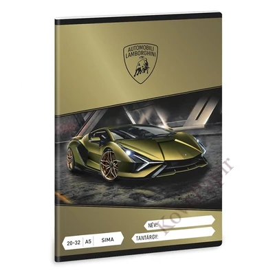 Füzet sima ARS UNA A/5 32 lapos 20-32 Lamborghini 5523