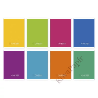 Füzet sima One Colour Bright A/4 80-32 vegyes színek