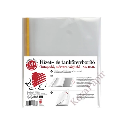 Füzetborító ICO Süni Prémium A/5 öntapadós csíkkal 90 mikron 10 darabos
