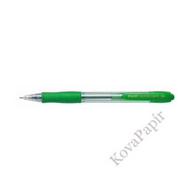 Golyóstoll PILOT Super Grip Ball Point Pen Fine nyomógombos zöld
