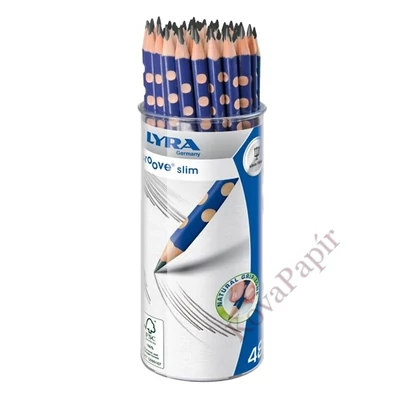 Grafitceruza LYRA Groove Slim HB háromszögletű vékony 48 darabos