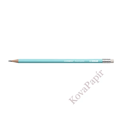 Grafitceruza STABILO Swano Pastel HB hatszögletű radíros kék
