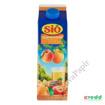 Gyümölcslé SIÓ Rostos Őszibarack-Narancs 12% 1L