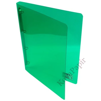 Gyűrűskönyv A/4 20 mm 4 gyűrű átlátszó zöld