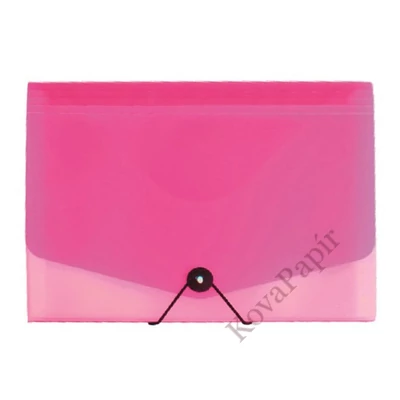 Harmónika mappa OPALINE A/4 13 részes gumis pink