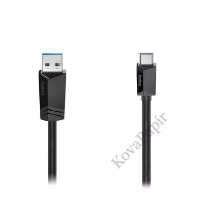Kábel HAMA USB-C/USB-A 1m fekete